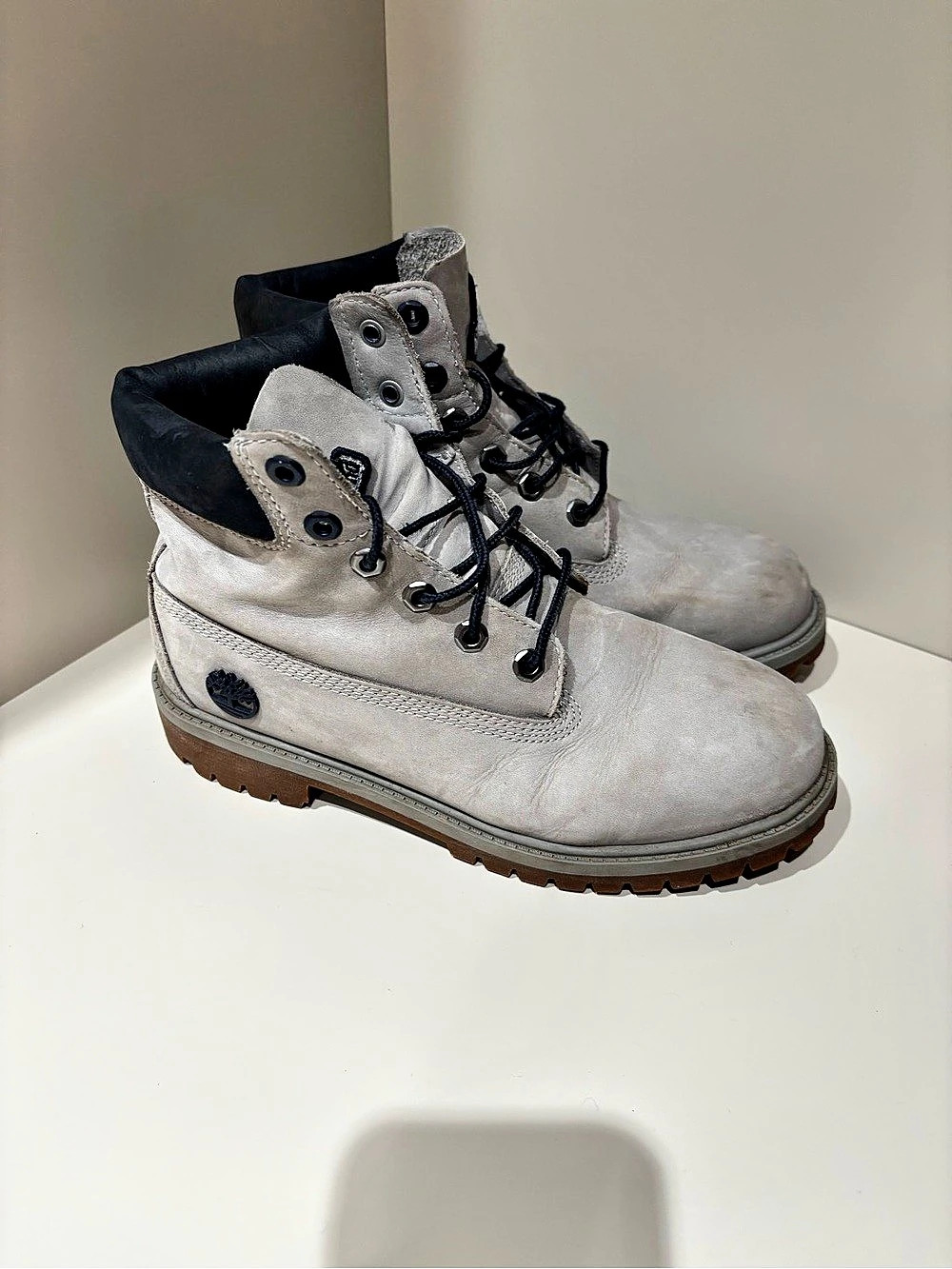 Timberland Premium 6-Inch Waterproof Boot Gray & navy blue US 6